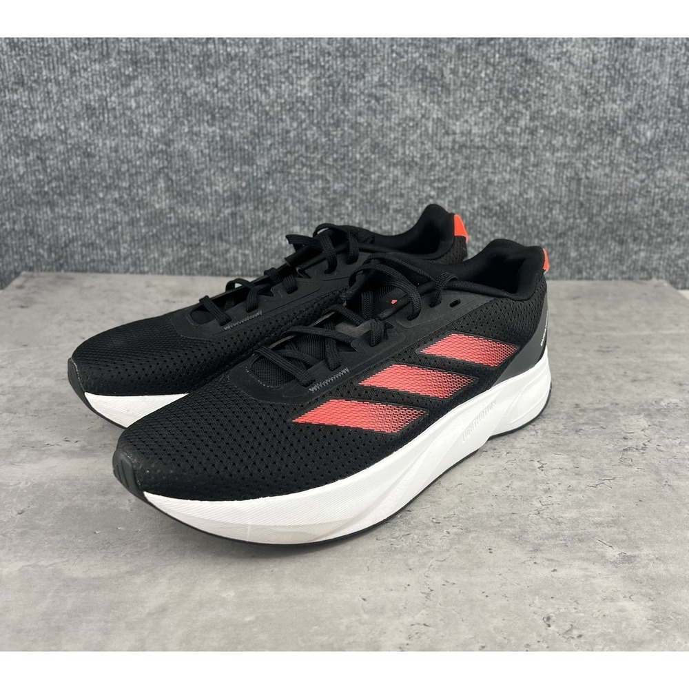 adidas Duramo SL Mens 8.5 Black Solar Red Running Shoes IF9483 Lightmotion